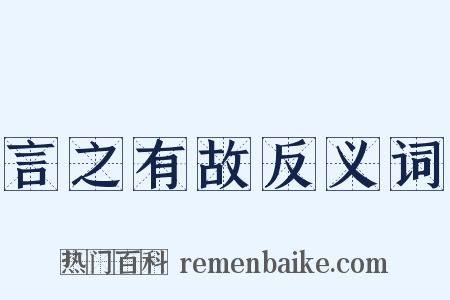 言之有故反义词是什么意思的图片